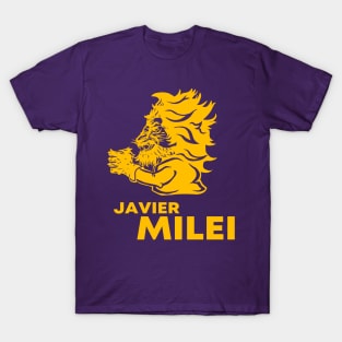 javier milei leon deletreado logo T-Shirt